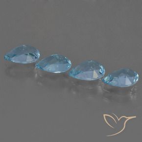 Topaz Gemstones in 7 x 5 mm (calibrated) Size for Sale, Topaz Stones in Swiss Blue Color