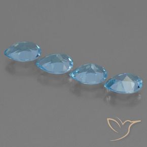Topaz Gemstones in 7 x 5 mm (calibrated) Size for Sale, Topaz Stones in Swiss Blue Color