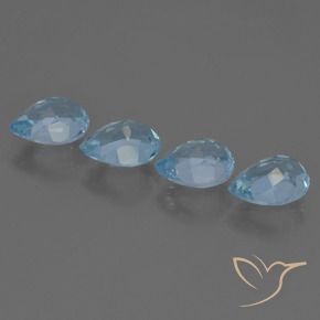 Topaz Gemstones in 7 x 5 mm (calibrated) Size for Sale, Topaz Stones in Sky Blue Color