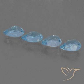 Topaz Gemstones in 7 x 5 mm (calibrated) Size for Sale, Topaz Stones in Swiss Blue Color