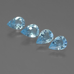 Maya Blue Topaz Gem - 0.7ct Pear Facet (ID: 455883)