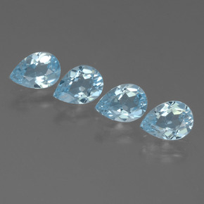 Sky Blue Topaz Gem - 0.8ct Pear Facet (ID: 455885)