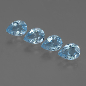 Baby blau Topas Edelstein - 0.8ct Birnen Schliff (ID: 455886)