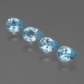Deep Maya Blue Topas Edelstein - 0.7ct Birnen Schliff (ID: 455888)