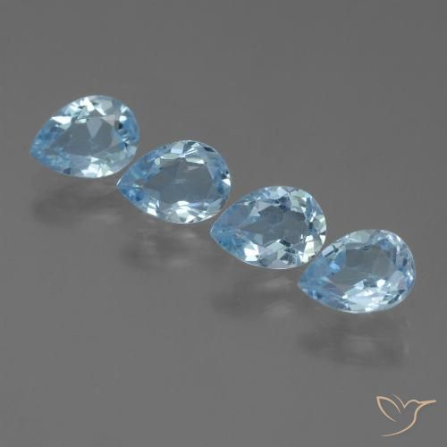 3.39ctw Natural Sky Blue Topaz, Pear Shape, VS