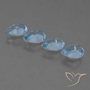 Topaz Gemstones in 7 x 5 mm (calibrated) Size for Sale, Topaz Stones in Sky Blue Color