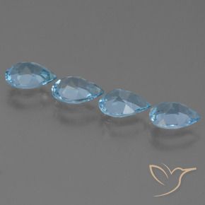 Topaz Gemstones in 7 x 5 mm (calibrated) Size for Sale, Topaz Stones in Swiss Blue Color