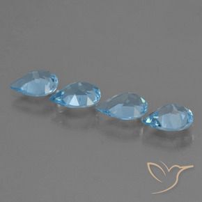 Topaz Gemstones in 7 x 5 mm (calibrated) Size for Sale, Topaz Stones in Swiss Blue Color