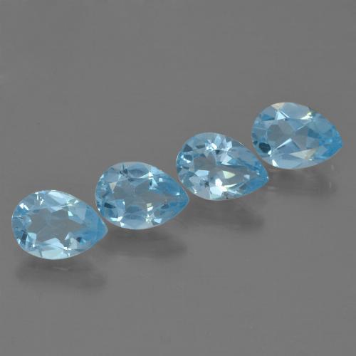 Swiss Blue Topaz Gem - 0.8ct Pear Facet (ID: 455896)