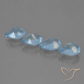 Topaz Gemstones in 7 x 5 mm (calibrated) Size for Sale, Topaz Stones in Swiss Blue Color