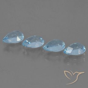 Topaz Gemstones in 7 x 5 mm (calibrated) Size for Sale, Topaz Stones in Sky Blue Color