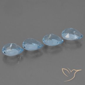 Topaz Gemstones in 7 x 5 mm (calibrated) Size for Sale, Topaz Stones in Swiss Blue Color