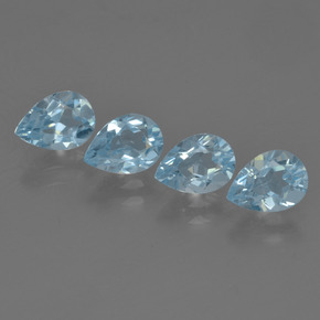 Небесно Голубой Топаз Камень - 0.9ct Фасетная Груша (ID: 455901)