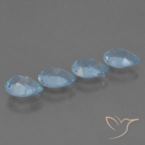 Topaz Gemstones in 7 x 5 mm (calibrated) Size for Sale, Topaz Stones in Swiss Blue Color