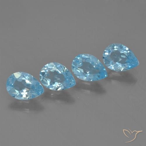 3.04ctw Natural Sky Blue Topaz, Pear Shape, VS