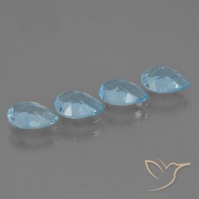 Topaz Gemstones in 7 x 5 mm (calibrated) Size for Sale, Topaz Stones in Sky Blue Color