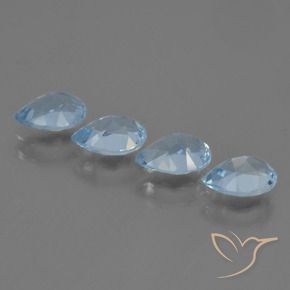Topaz Gemstones in 7 x 5 mm (calibrated) Size for Sale, Topaz Stones in Swiss Blue Color