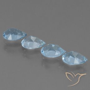 Topaz Gemstones in 7 x 5 mm (calibrated) Size for Sale, Topaz Stones in Swiss Blue Color