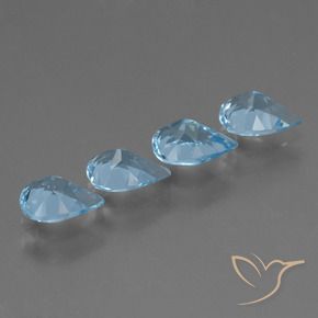 Topaz Gemstones in 7 x 5 mm (calibrated) Size for Sale, Topaz Stones in Sky Blue Color
