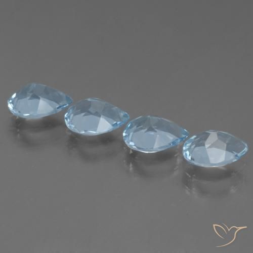 Topaz Gemstones in 7.1 x 5.2 mm Size for Sale, Topaz Stones in Sky Blue Color