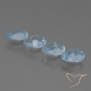 Topaz Gemstones in 7 x 5 mm (calibrated) Size for Sale, Topaz Stones in Sky Blue Color