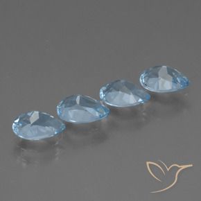 Topaz Gemstones in 7 x 5 mm (calibrated) Size for Sale, Topaz Stones in Swiss Blue Color