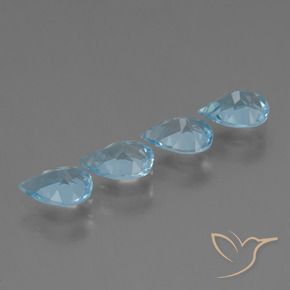 Topaz Gemstones in 7 x 5 mm (calibrated) Size for Sale, Topaz Stones in Sky Blue Color