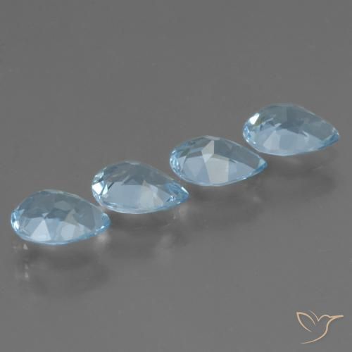 Topaz Gemstones in 7 x 5 mm (calibrated) Size for Sale, Topaz Stones in Sky Blue Color
