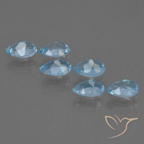 Topaz Gemstones in 6 x 4 mm (calibrated) Size for Sale, Topaz Stones in Swiss Blue Color