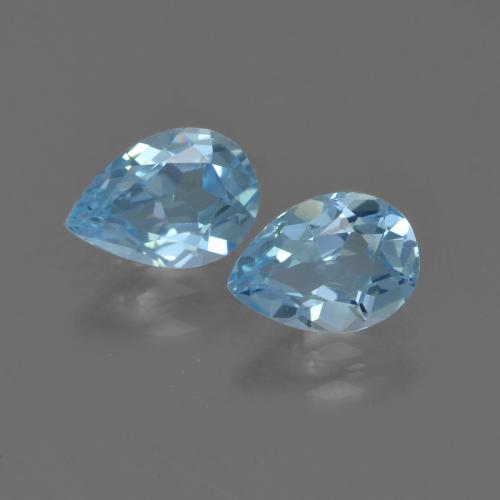 Swiss Blue Topaz Gem - 0.8ct Pear Facet (ID: 455931)