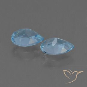 Topaz Gemstones in 7 x 5 mm (calibrated) Size for Sale, Topaz Stones in Swiss Blue Color