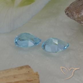 Topaz Gemstones in 7 x 5 mm (calibrated) Size for Sale, Topaz Stones in Sky Blue Color