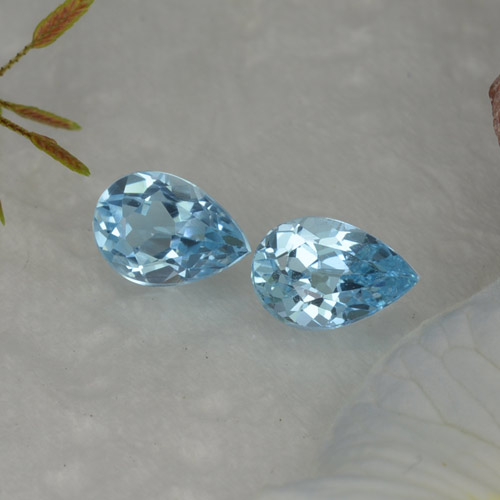Sky Blue Topaz Gem - 0.8ct Pear Facet (ID: 455937)
