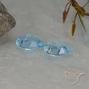 Topaz Gemstones in 7 x 5 mm (calibrated) Size for Sale, Topaz Stones in Sky Blue Color