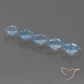 Topaz Gemstones in 7 x 5 mm (calibrated) Size for Sale, Topaz Stones in Swiss Blue Color