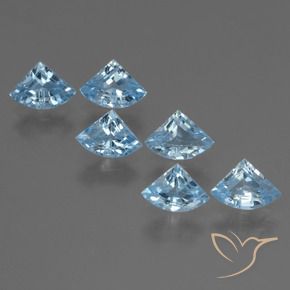 3.85 ctw Blue Topaz Stones, Natural Topaz in Fancy Facet Shape for Sale