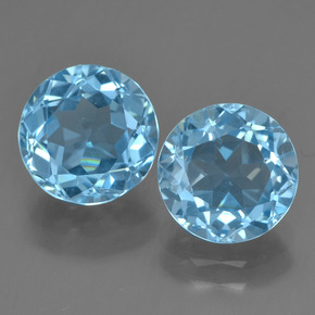 Свисс-Блю Топаз Камень - 2.3ct Круглая Фасетная Огранка (ID: 455959)