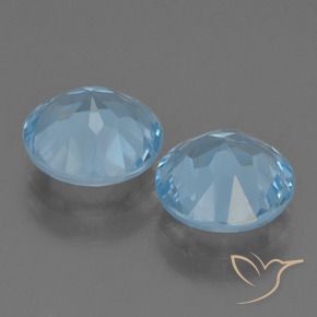 Topaz Gemstones in 8 mm (calibrated) Size for Sale, Topaz Stones in Swiss Blue Color