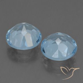 Topaz Gemstones in 8 mm (calibrated) Size for Sale, Topaz Stones in Swiss Blue Color