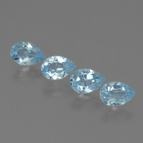 Sky Blue Topaz Gem - 0.6ct Pear Facet (ID: 455981)
