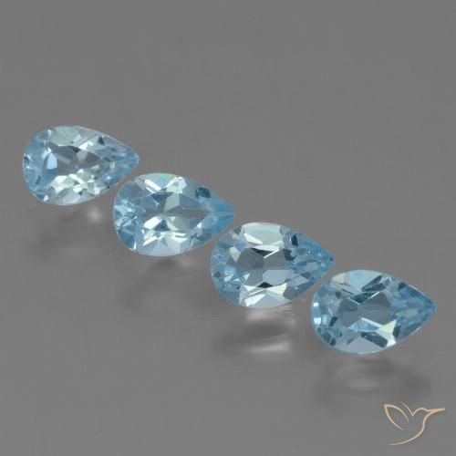 2.16ctw Natural Sky Blue Topaz, Pear Shape, VS