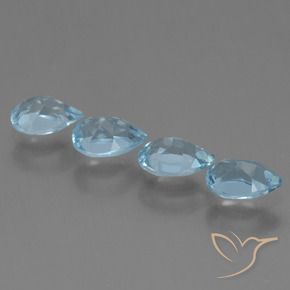 Topaz Gemstones in 6 x 4 mm (calibrated) Size for Sale, Topaz Stones in Sky Blue Color