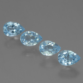 Azul Cielo Topacio Gema - 0.6ct Corte en forma de pera (ID: 455985)