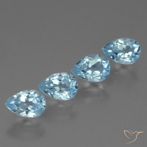 2.48ctw Natural Sky Blue Topaz, Pear Shape, VS