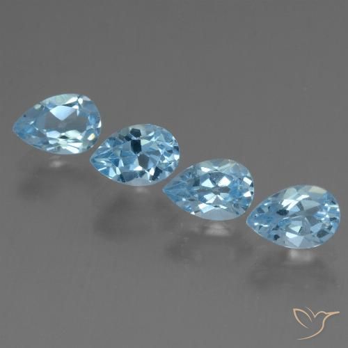 2.34ctw Natural Sky Blue Topaz, Pear Shape, VS