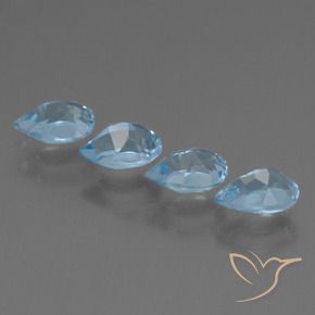 Topaz Gemstones in 6 x 4 mm (calibrated) Size for Sale, Topaz Stones in Sky Blue Color