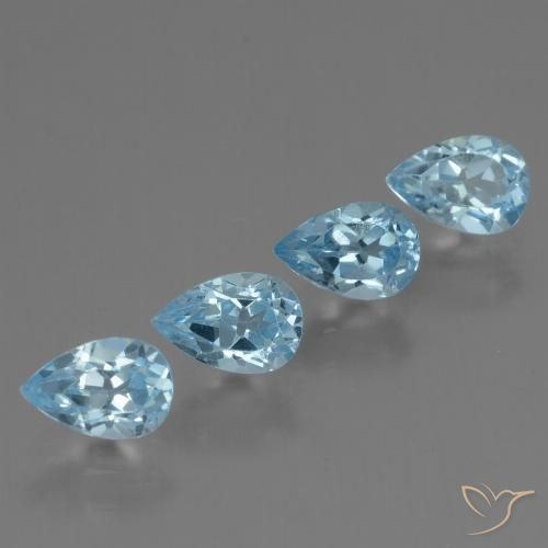 2.49ctw Natural Swiss Blue Topaz, Pear Shape, VS