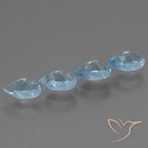 Topaz Gemstones in 6.2 x 4.2 mm Size for Sale, Topaz Stones in Swiss Blue Color