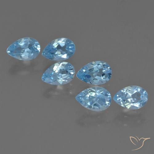 3.29ctw Natural Swiss Blue Topaz, Pear Shape, VS