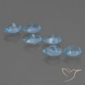 Topaz Gemstones in 6.1 x 4.2 mm Size for Sale, Topaz Stones in Swiss Blue Color